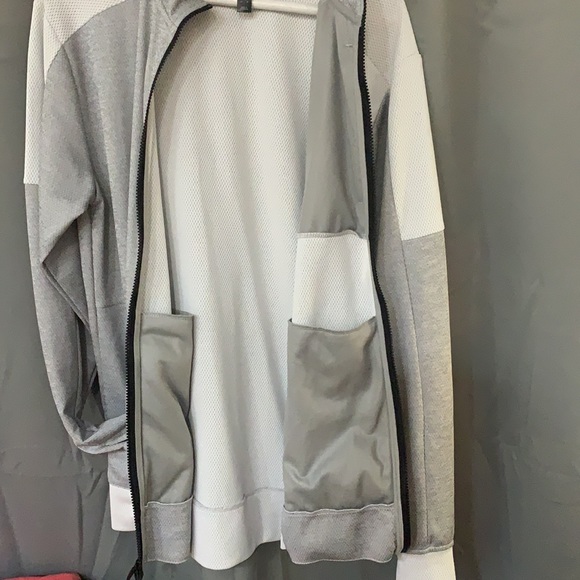 Adidas grey and white zip up track jacket size small men - Picture 5 of 6